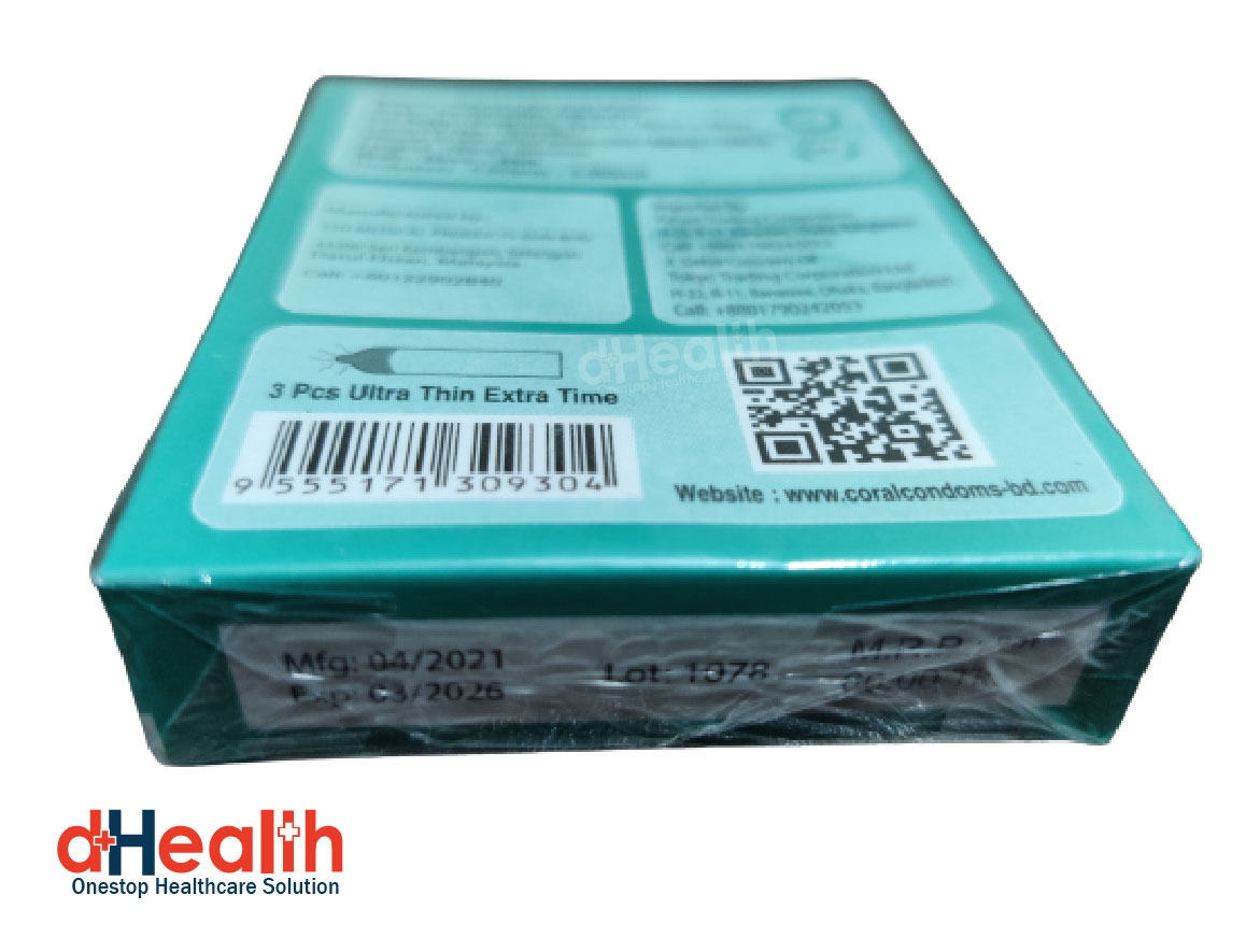 Picture of Coral Ultra Thin Extra Time Condom Full Box / 10's Pack (30 Pcs)