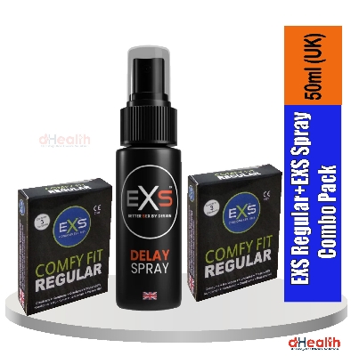 Picture of EXS 2's Regular Condom & 1 EXS Spray 50ml (UK) Combo Pack