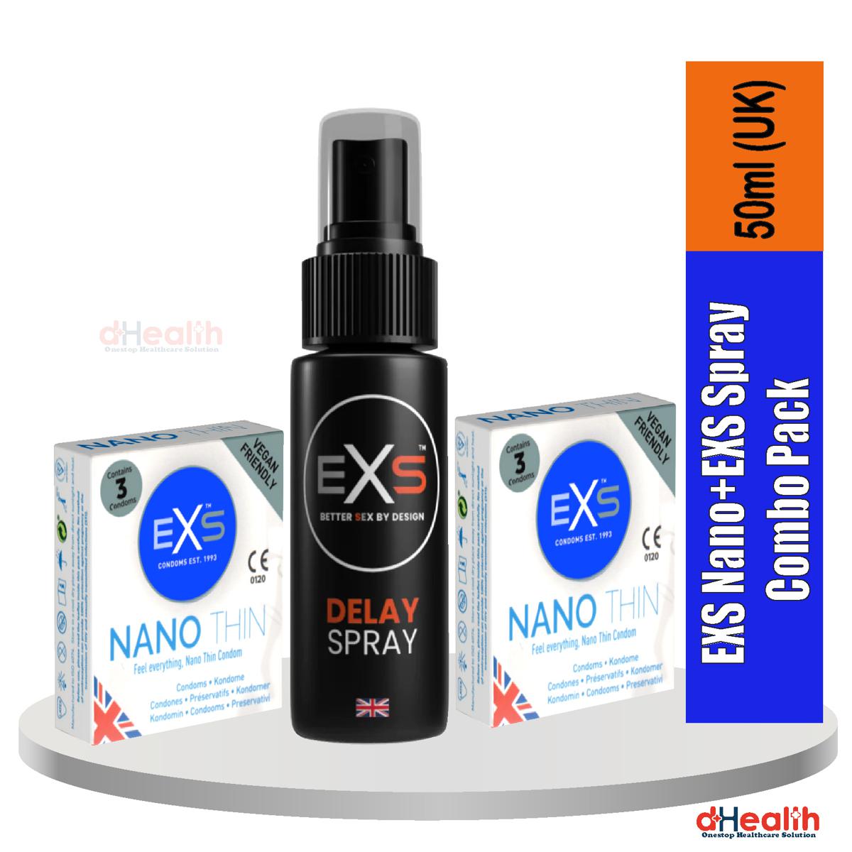 Picture of EXS 2's Nano Condom & 1 EXS Spray 50ml (UK) Combo Pack