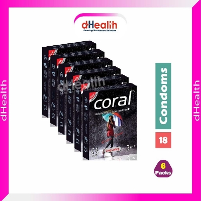 Picture of Coral Extra Time / Long Lasting Condom 6's Pack (18 Pcs)