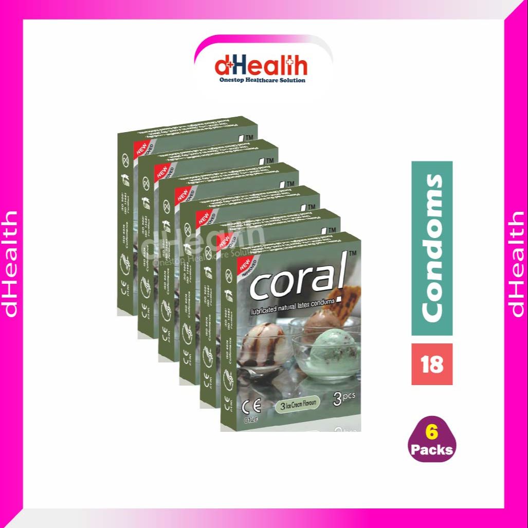 Picture of Coral 3 Ice Cream Flavor Condom 6's Pack (18 Pcs)
