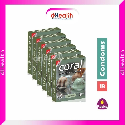 Picture of Coral 3 Ice Cream Flavor Condom 6's Pack (18 Pcs)