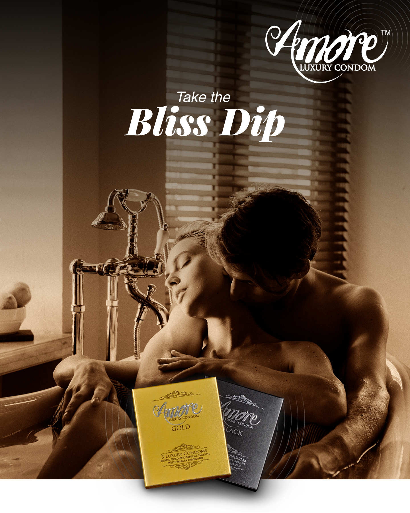 Picture of Amore Gold Luxury Condoms, 2's Combo Pack (3x2=6pcs)