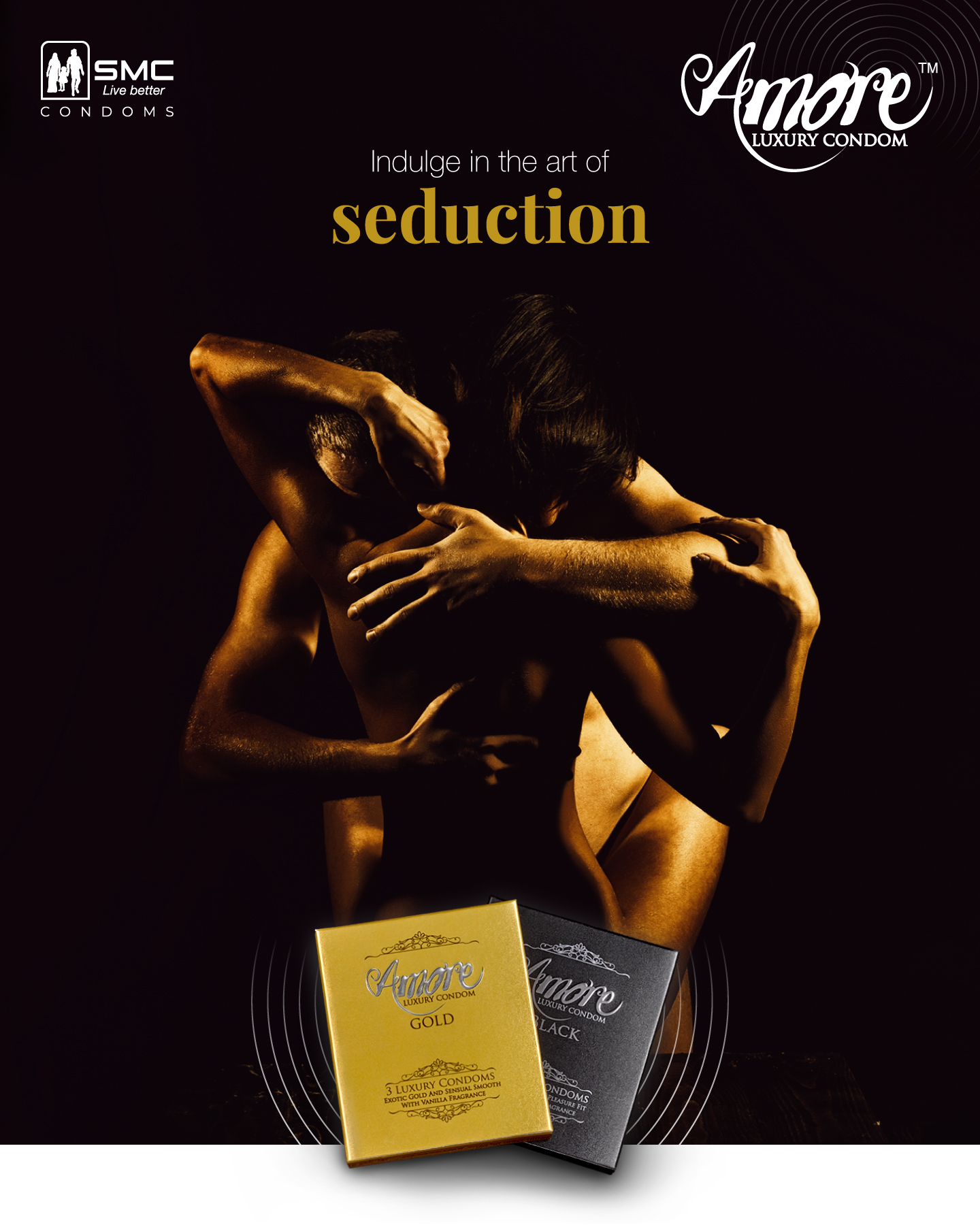 Picture of Amore Gold Luxury Condoms, 2's Combo Pack (3x2=6pcs)