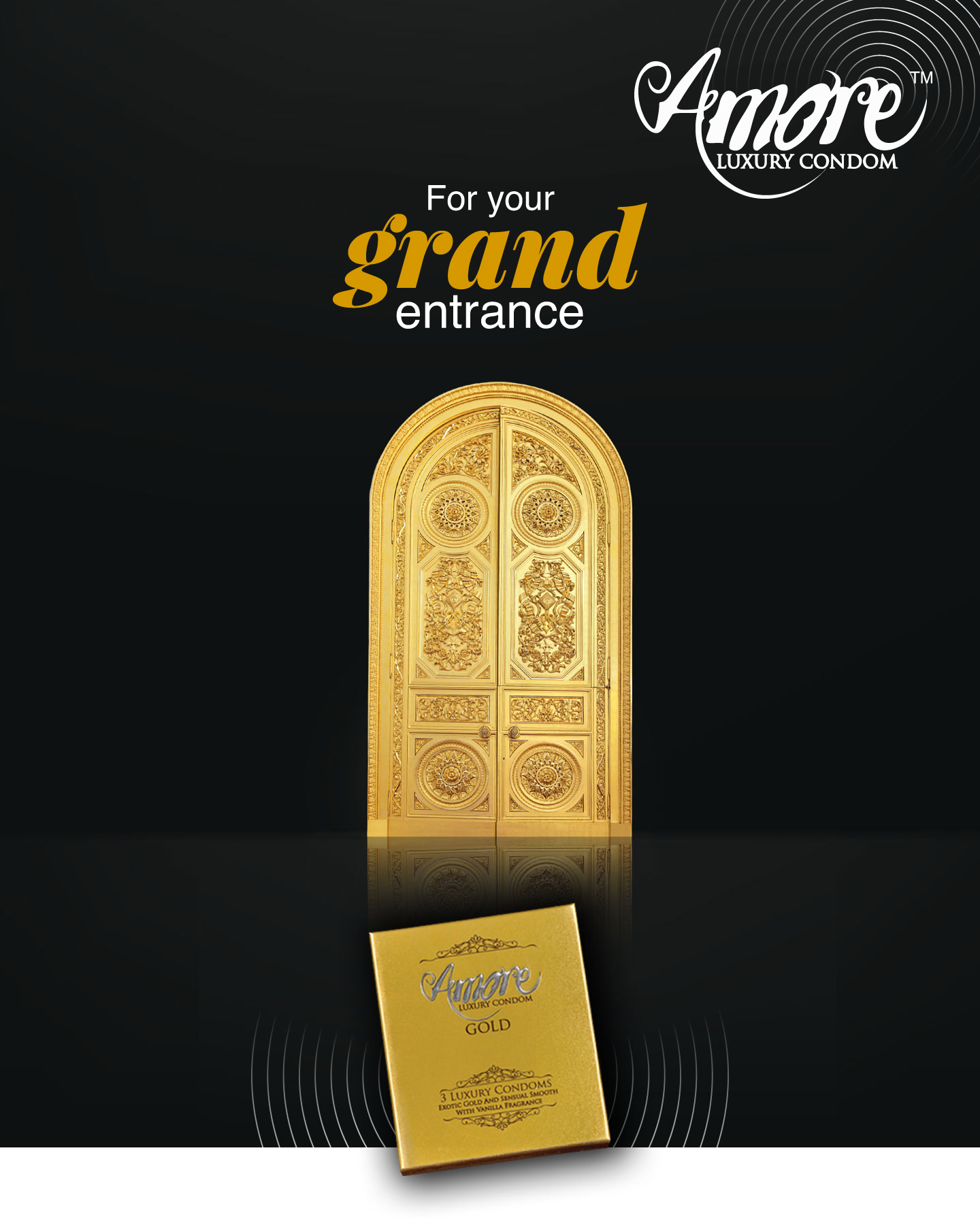 Picture of Amore Gold Luxury Condoms, Full Box (3x6=18pcs)