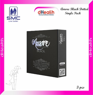 Picture of Amore Black Condoms, Single Pack (3x1=3pcs)