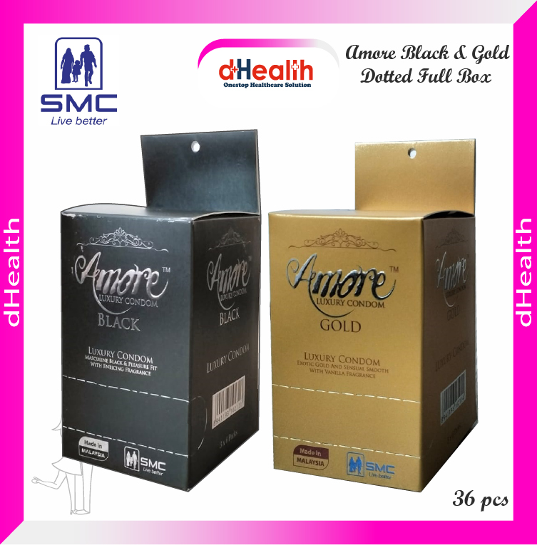 Picture of Amore Gold & Black Condoms, Full Box ( 1 box amore gold & 1 box amore black)
