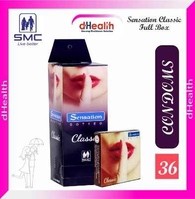 Picture of Sensation Dotted Classic Condom Full Box (3x12=36)
