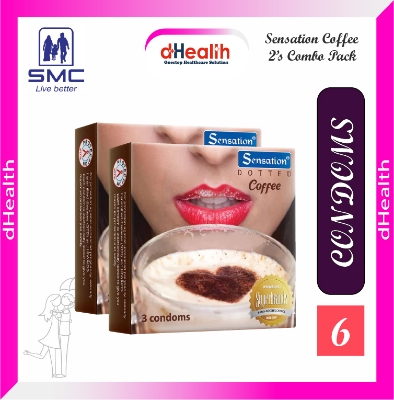 Picture of Sensation Dotted Coffee Condoms 2,s Combo Pack (3x2=6)