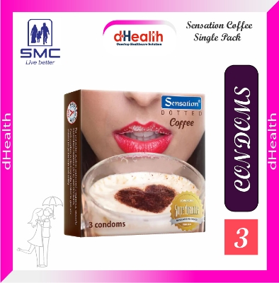 Picture of Sensation Dotted Coffee Condoms Single Pack (3x1=3)