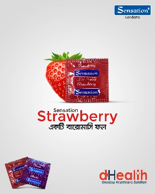 Picture of Sensation Supper Dotted Strawberry Condoms 3,s Pack (3x3=9)