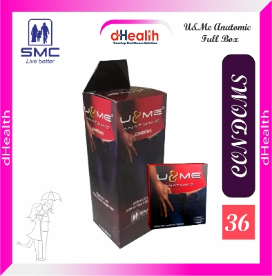 Picture of U & ME Anatomic Condoms Full Box Combo Pack (3x12=36)