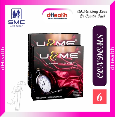 Picture of U & ME Long Love Condoms 2,s Combo Pack (3x2=6)