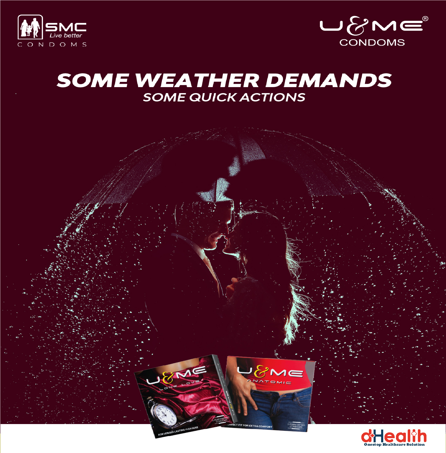 Picture of U & ME Long Love Condoms 2,s Combo Pack (3x2=6)