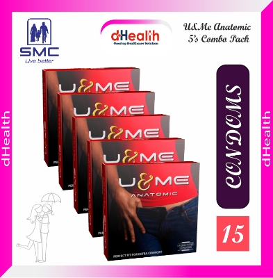 Picture of U & ME Anatomic Condoms 5,s Combo Pack (3x5=15)