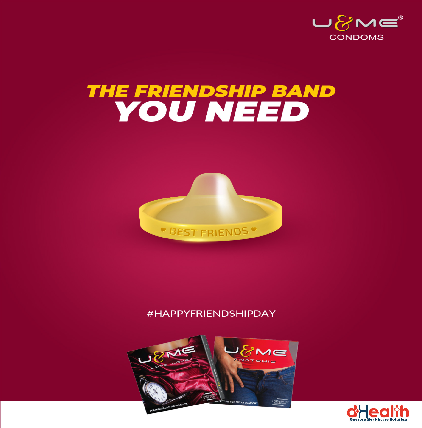 Picture of U & ME Long Love Condoms Single Pack (3x1=3)