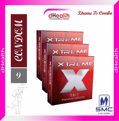 Picture of XTREME 3 in 1 Premium Condoms 3,s Combo Pack (3x3=9)