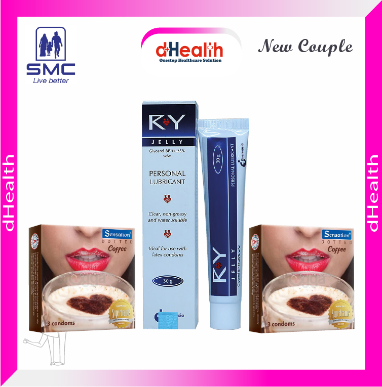 Picture of Sensation Coffee Condom 2 Pack (6pcs) & RY Jelly 30gm 1 Pc