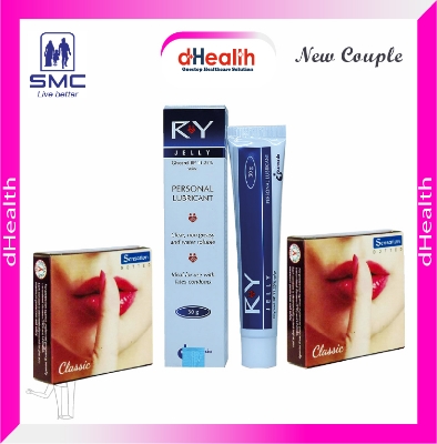 Picture of Sensation Classic Condom 2 Pack (6pcs) & RY Jelly 30gm 1 Pc