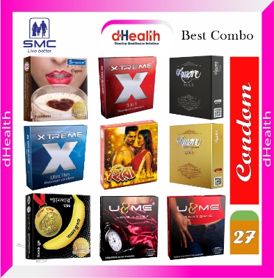 Picture of SMC All Flavor Condoms Combo Pack (3x9)=27 Pcs