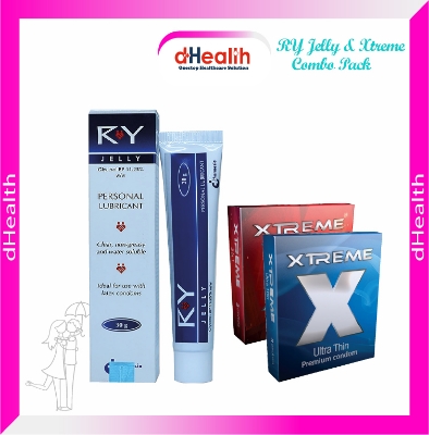 Picture of RY Jelly 30gm 1 Pc & Xtreme 3 in 1 &  Premium Condoms 2 Pack (6pcs)