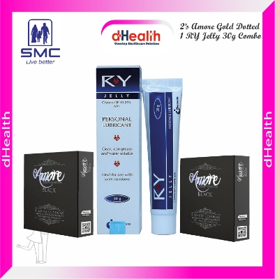 Picture of RY Jelly 30gm 1 Pc & Amore Black Condom 2 Pack (6pcs)