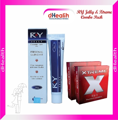 Picture of RY Jelly 30gm 1 Pc &  Xtreme 3 in 1 Premium Condom 2 Pack (6pcs)