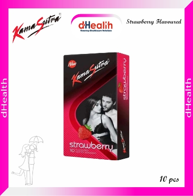 Picture of Kamasutra Strawberry Flavor Condom Combo Pack (10x1)=10pcs