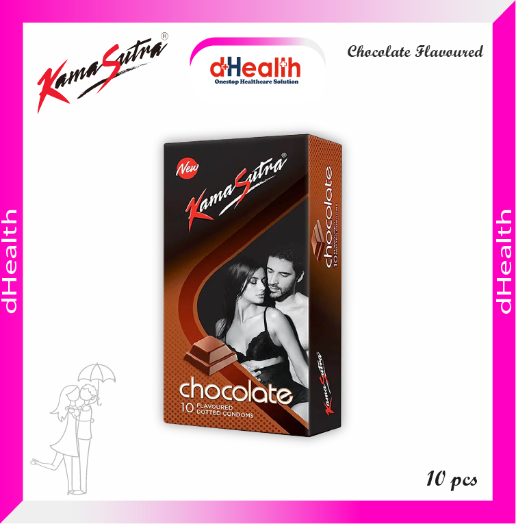 Picture of Kamasutra Chocolate Flavor with Dotted Condom Combo Pack (10x1)=10pcs