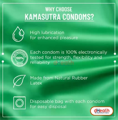Picture of Kamasutra Chocolate Flavor with Dotted Condom Combo Pack (10x1)=10pcs