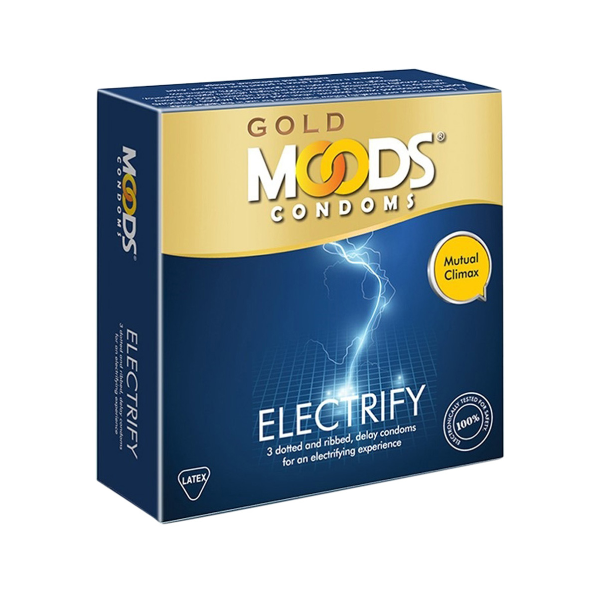 Picture of Moods Electrify Condom Buy 3 get 1 Ry Jelly 10g (Personal Lubricant) Free