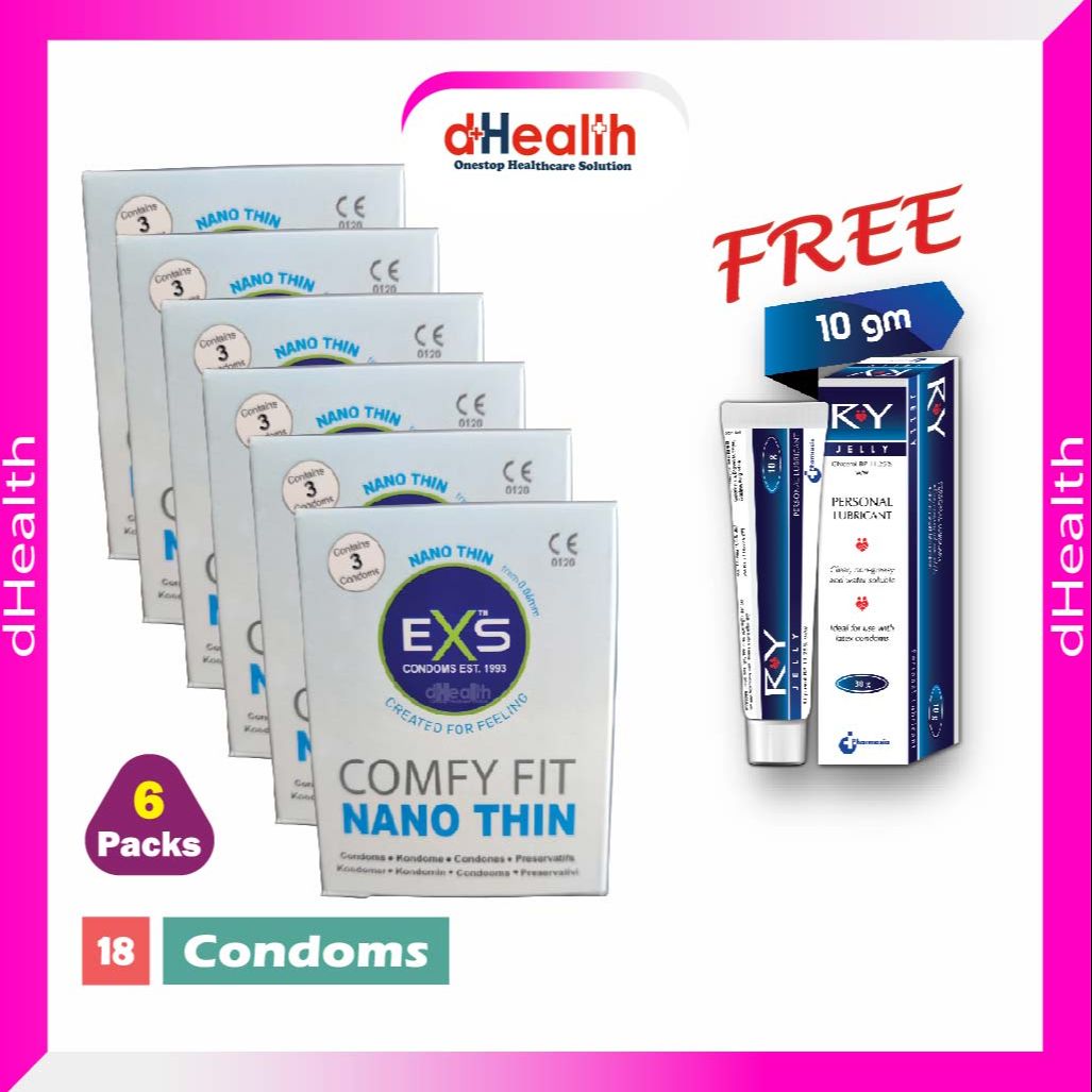 Picture of EXS Nano Thin Condom Buy 6 & get 1 Ry Jelly 10g (Personal Lubricant) Free