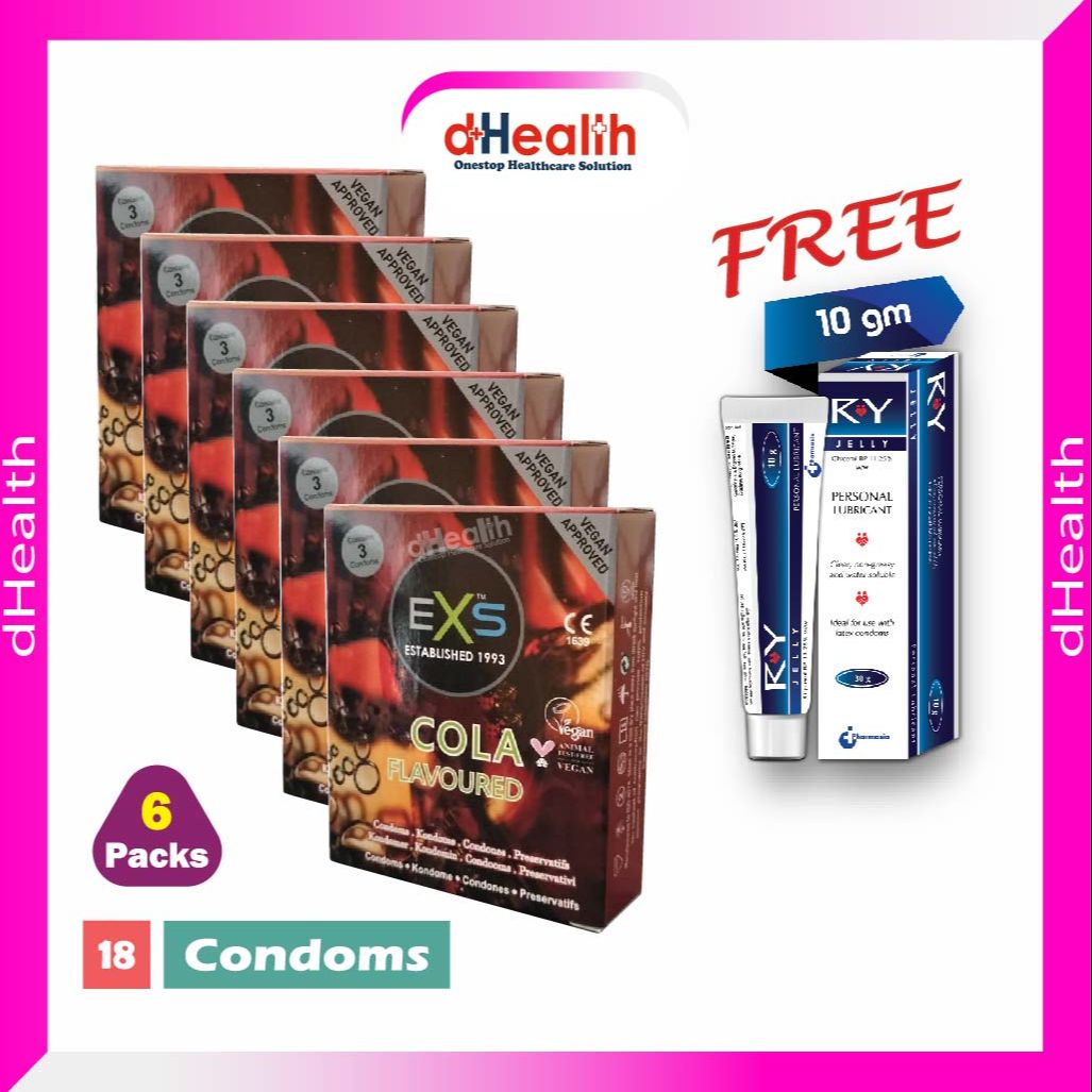 Picture of EXS Cola Flavoured Condom Buy 6 get 1 Ry Jelly 10g (Personal Lubricant) Free