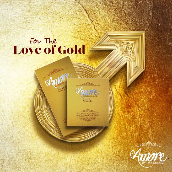 Picture of Amore Gold Luxury Condoms, 6's Combo Pack (3x6=18pcs) & Free 1 pc RY Jelly 10g