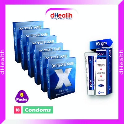 Picture of Xtreme Ultra Thin Condoms, 6's Combo Pack (3x6=18pcs) & 1 pc RY Jelly 10g