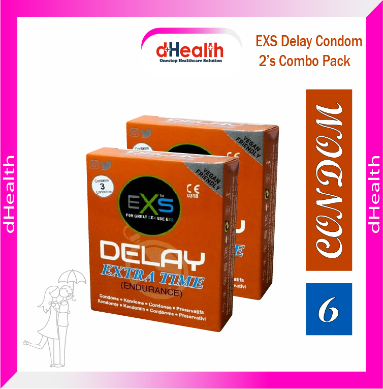 Picture of EXS Delay Condom / Delay Endurance (long lasting condom, extra time condom) 2's Combo (3x2=6pcs)