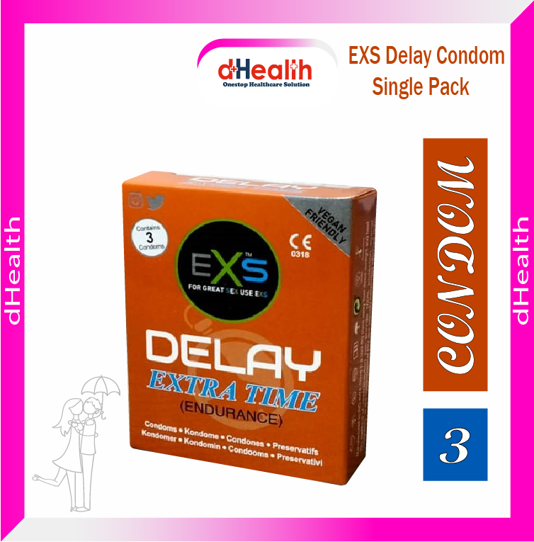 Picture of EXS Delay Condom / Delay Endurance (long lasting condom, extra time condom) Single Pack (3x1=3pcs)