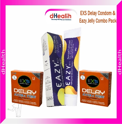 Picture of EXS Delay Condom / Delay Endurance - 2's Pack & Eazy Jelly 50g (personal Lubricant) Combo Pack