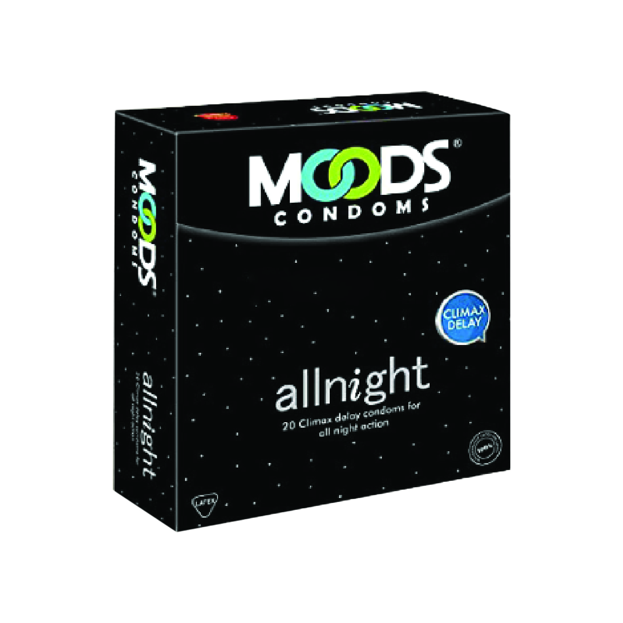 Picture of Moods Allnight Climax Delay Condom Full Box ( 10 pack of 3's / 30pcs)