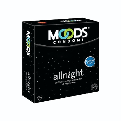 Picture of Moods Allnight Climax Delay Condom Full Box ( 10 pack of 3's / 30pcs)