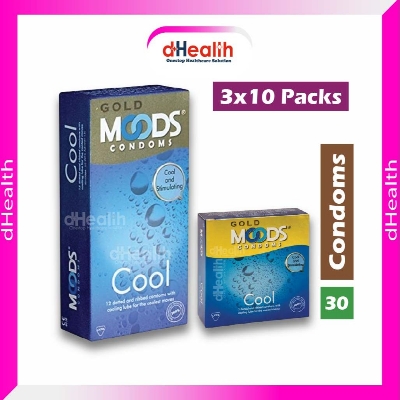 Picture of Moods Gold Cool Condom Full Box ( 10 pack of 3's / 30pcs)