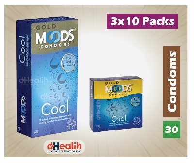 Picture of Moods Gold Cool Condom Full Box ( 10 pack of 3's / 30pcs)