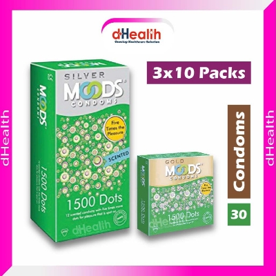 Picture of Moods 1500 dotted Condom Full Box ( 10 pack of 3's / 30pcs)