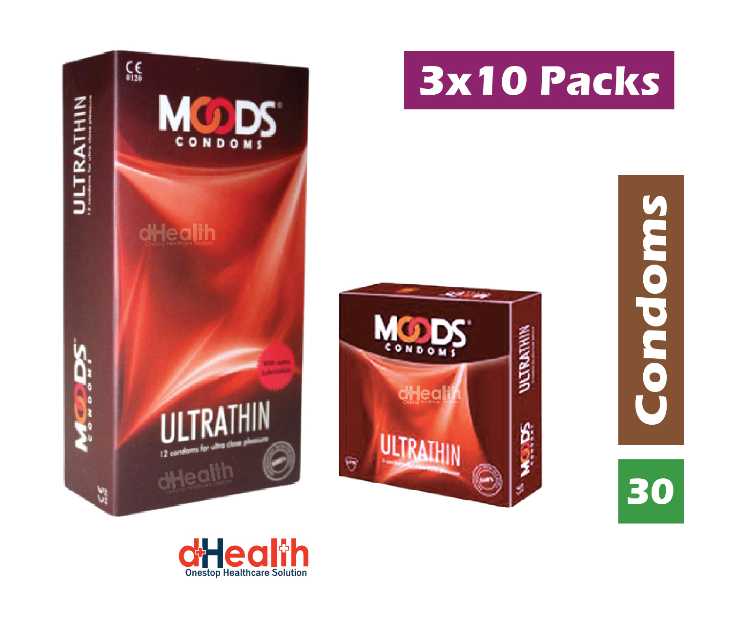 Picture of Moods Ultrathin Condom Full Box ( 10 pack of 3's / 30pcs)