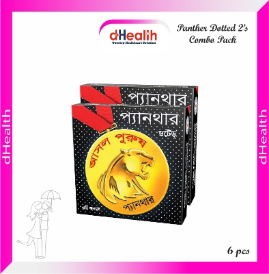 Picture of Panther Dotted Condoms 2,s Combo Pack (3x2)=6pcs