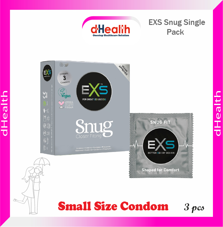 Picture of EXS Snug condom, small size condom, fit condom, closer fitting condom, tight fit  condom, Single pack (3x1=3pcs)