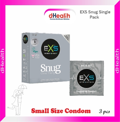 Picture of EXS Snug condom, small size condom, fit condom, closer fitting condom, tight fit  condom, Single pack (3x1=3pcs)