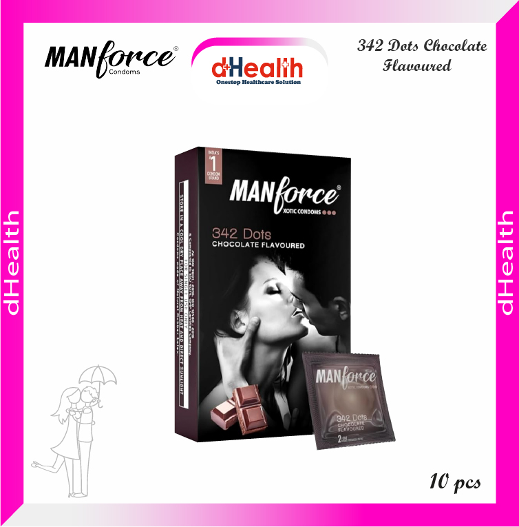 Picture of Manforce Chocolate Flavor Dotted Condom 10Pcs Pack (India)