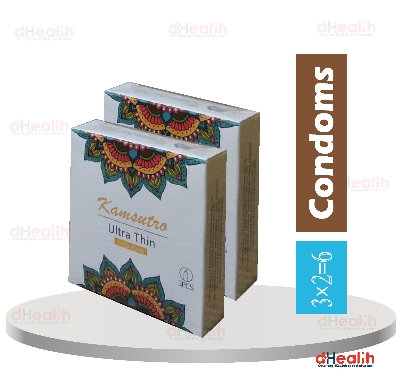 Picture of Kohinoor Kamsutra Ultra Thin Vanilla Flavor Condoms 2,s Combo Pack (3x2)=6 Pcs