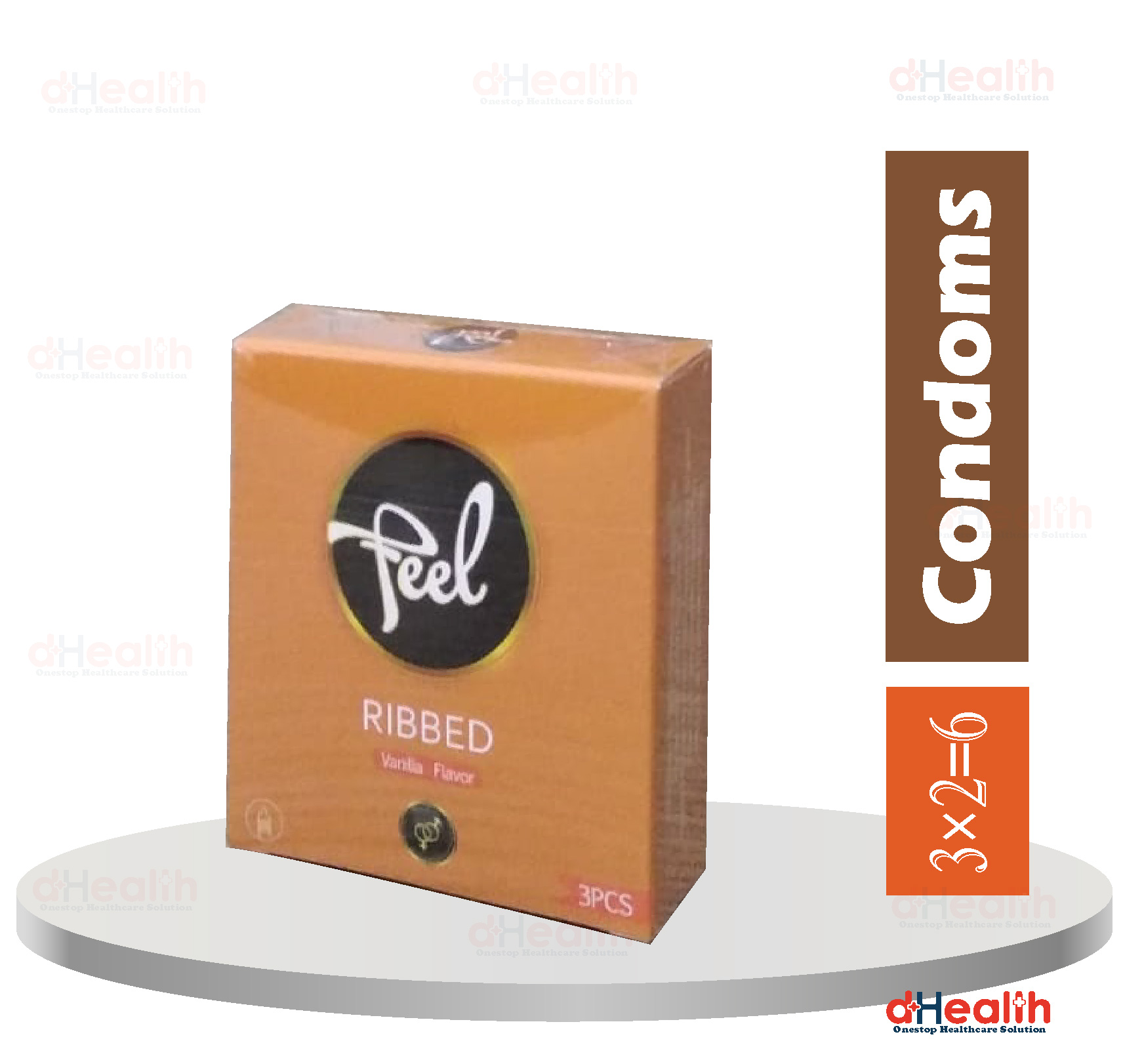 Picture of Kohinoor Feel Ribbed Vanilla Flavor Condoms Full Box Combo Pack (3x12)=36 Pcs